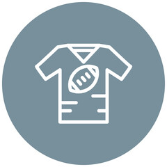 Rugby Shirt vector icon illustration of Rugby iconset.