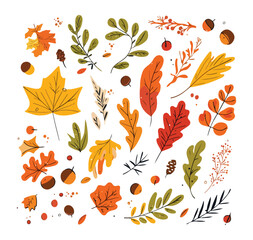 Floral Autumn Leaves Decoration