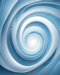 Icy abstract swirl with light blue to white transition