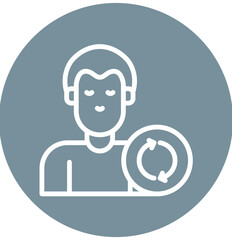 Customer Retention vector icon illustration of Business Analytics iconset.