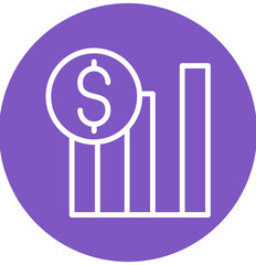 Revenue Growth vector icon illustration of Business Analytics iconset.