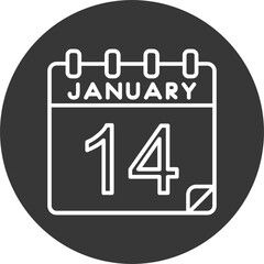 14 January Vector Icon Design