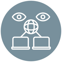 Network Monitoring vector icon illustration of Networking iconset.