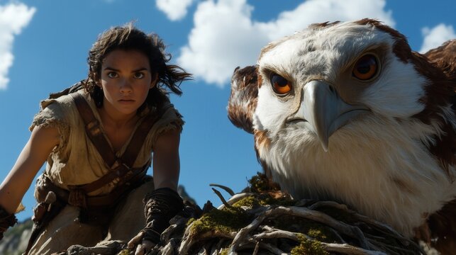 Sinbad the sailor's daring escape from a giant bird's nest adventure - perfect for storytelling posters