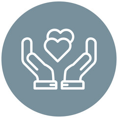 Obraz premium Compassion vector icon illustration of Leadership iconset.