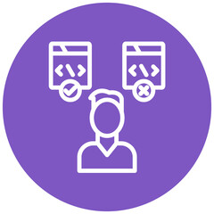 User Acceptance Testing vector icon illustration of Quality Assurance iconset.