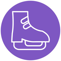 Ice Skates vector icon illustration of Outdoor Fun iconset.