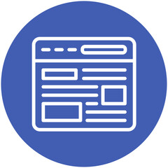 Website Template vector icon illustration of No Code iconset.