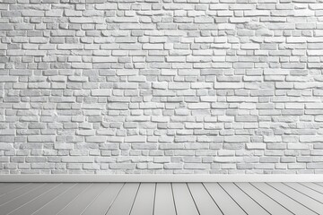 Fototapeta premium White Brick Wall for Backgrounds, Sleek White Brick Wall Design, High-Quality White Brick Wall, Minimalist White Brick Texture