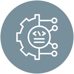 Digital Transformation vector icon illustration of No Code iconset.