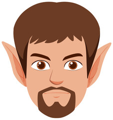 Elf Character with Brown Hair