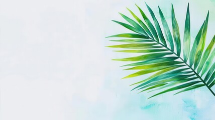 Fototapeta premium Palm with visible lifelines, abstract background, watercolor style