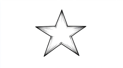 Obraz premium A simple, continuous line drawing of a star, perfect for adding a touch of whimsy to your designs.