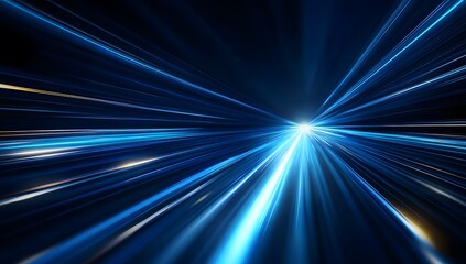 Blue light speed background glowing lines for an abstract technology or futuristic concept design.