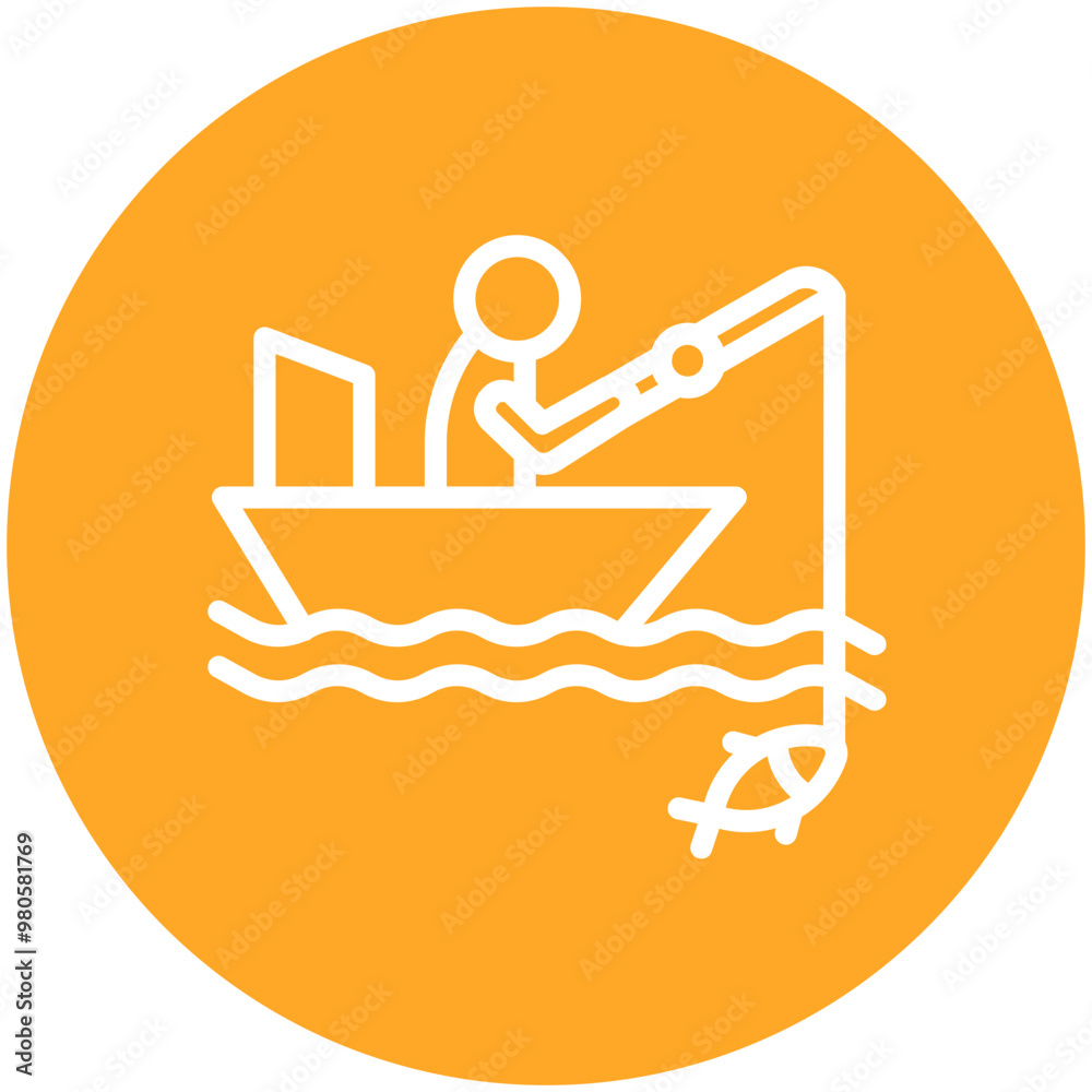 Canvas Prints Fishing Holiday vector icon illustration of Fishing iconset.