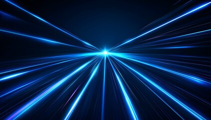 Blue light speed background glowing lines for an abstract technology or futuristic concept design.