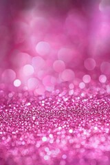 Beautiful pink color glitters for background, with bokeh