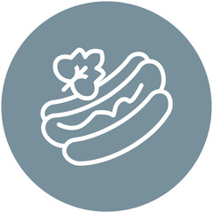 Vegan Hot Dog vector icon illustration of Street Food iconset.