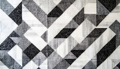 Clean, sharp geometric patterns in neutral tones, giving off a sleek, modern vibe