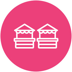 Street Market vector icon illustration of Street Food iconset.