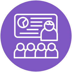 Seminar vector icon illustration of Business Training iconset.