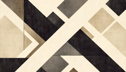 Clean, sharp geometric patterns in neutral tones, giving off a sleek, modern vibe