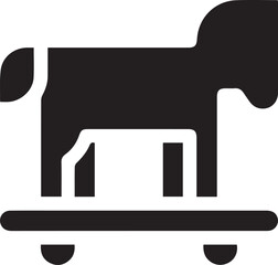 Horse icon symbol vector image Illustration
