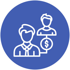 Employer vector icon illustration of Gig Economy iconset.