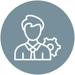 Employee vector icon illustration of Gig Economy iconset.