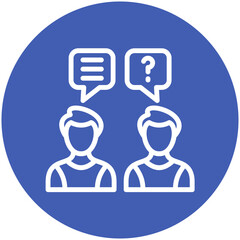 Misunderstanding vector icon illustration of Generation Gap iconset.