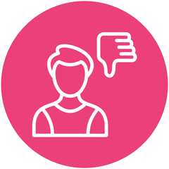 Disagreement vector icon illustration of Generation Gap iconset.