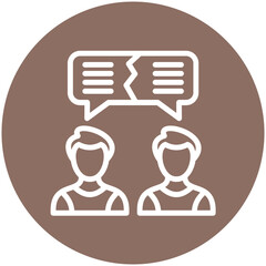 Different Opinions vector icon illustration of Generation Gap iconset.