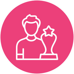 Recipient Male vector icon illustration of Award Events iconset.