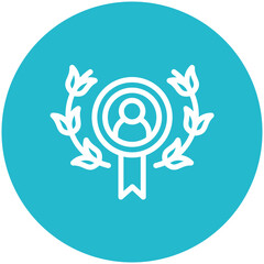 Outstanding Achievement vector icon illustration of Award Events iconset.