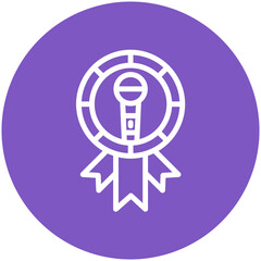 Journalism Award vector icon illustration of Award Events iconset.