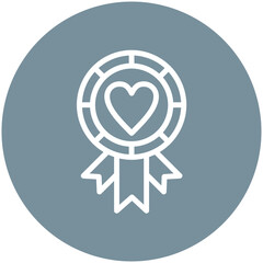 Humanitarian Award vector icon illustration of Award Events iconset.