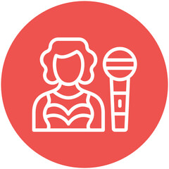 Host Female vector icon illustration of Award Events iconset.