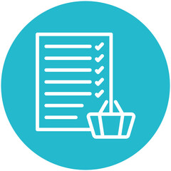 Shopping List vector icon illustration of Fashion Ecommerce iconset.