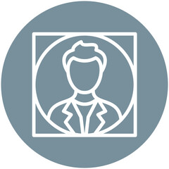 Profile vector icon illustration of Fashion Ecommerce iconset.