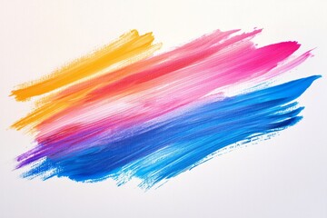 Minimalist colorful brushstroke on a clean background 