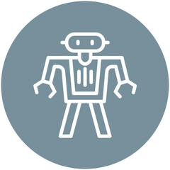 Robot Toy vector icon illustration of Robotics iconset.