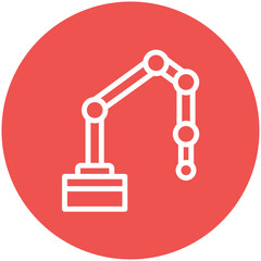 Fototapeta premium Cobot vector icon illustration of Robotics iconset.