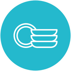 Plate vector icon illustration of Catering iconset.