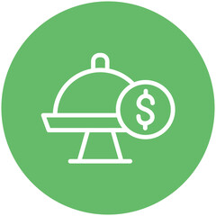 Catering Fee vector icon illustration of Catering iconset.