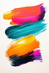 Minimalist colorful brushstroke on a clean background 