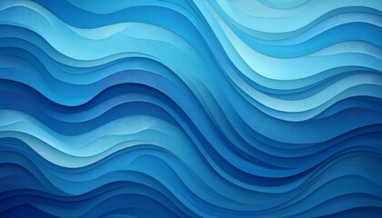 Fototapeta premium Abstract blue background with smooth lines creating a sense of depth and motion