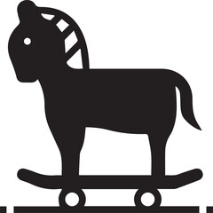 Horse icon symbol vector image Illustration
