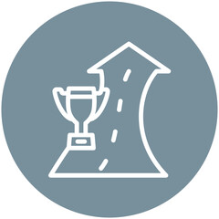 Road to Success vector icon illustration of Achievements iconset.