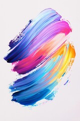 Minimalist colorful brushstroke on a clean background 