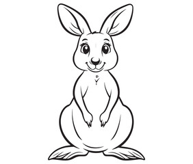 Cartoon kangaroo illustration vector